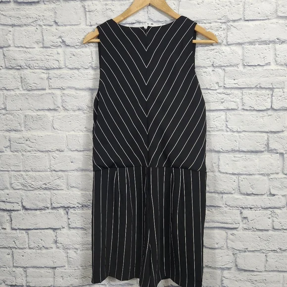 White House Black Market Surplice Striped Romper - Picture 5 of 12